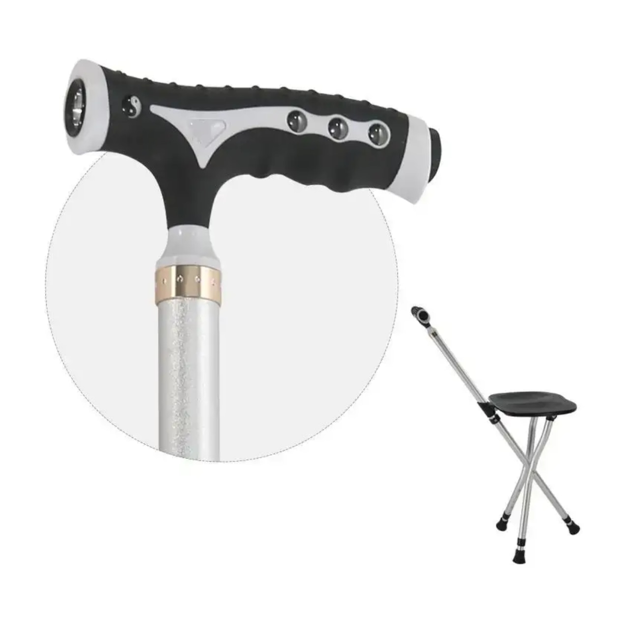 Meds Support Tri Cane Seat with light